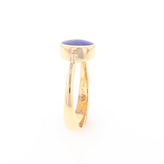 Oval Lapis Diamond Ring