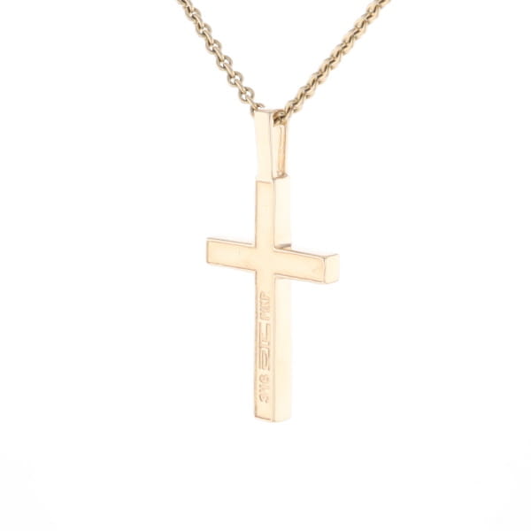 Gold Quartz Pendant 4 Section Inlaid Cross Pendant