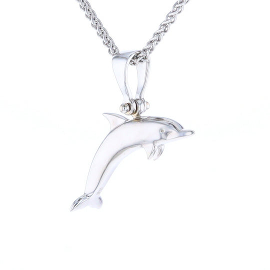 Onyx Inlaid Dolphin Pendant