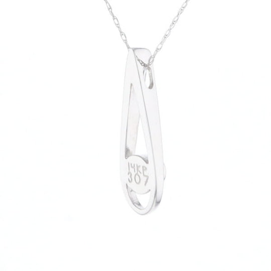 Open Teardrop Round Onyx Inlaid Pendant