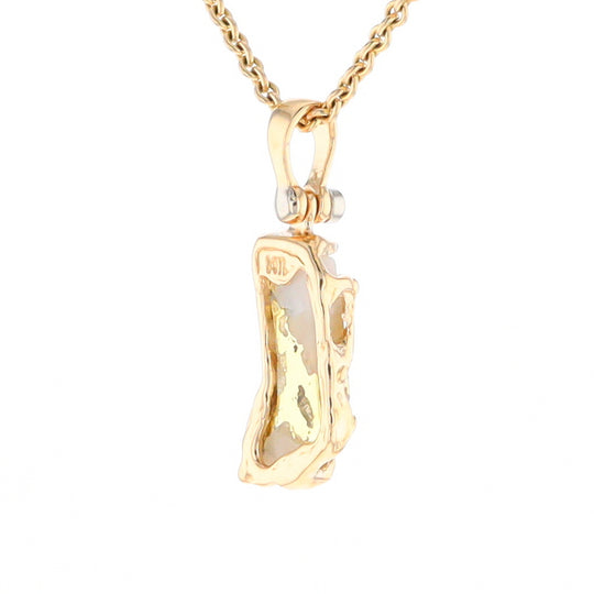 Gold Quartz Freeform Pendant (G2)