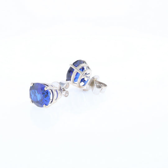 Imitation Sapphire Stud Earrings