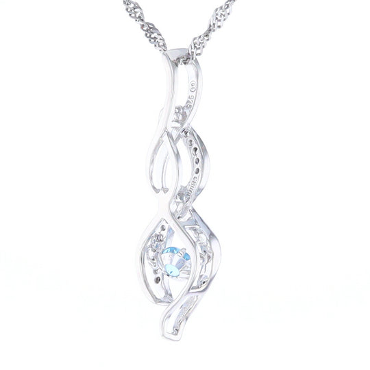 Floating Topaz Twisted Pendant