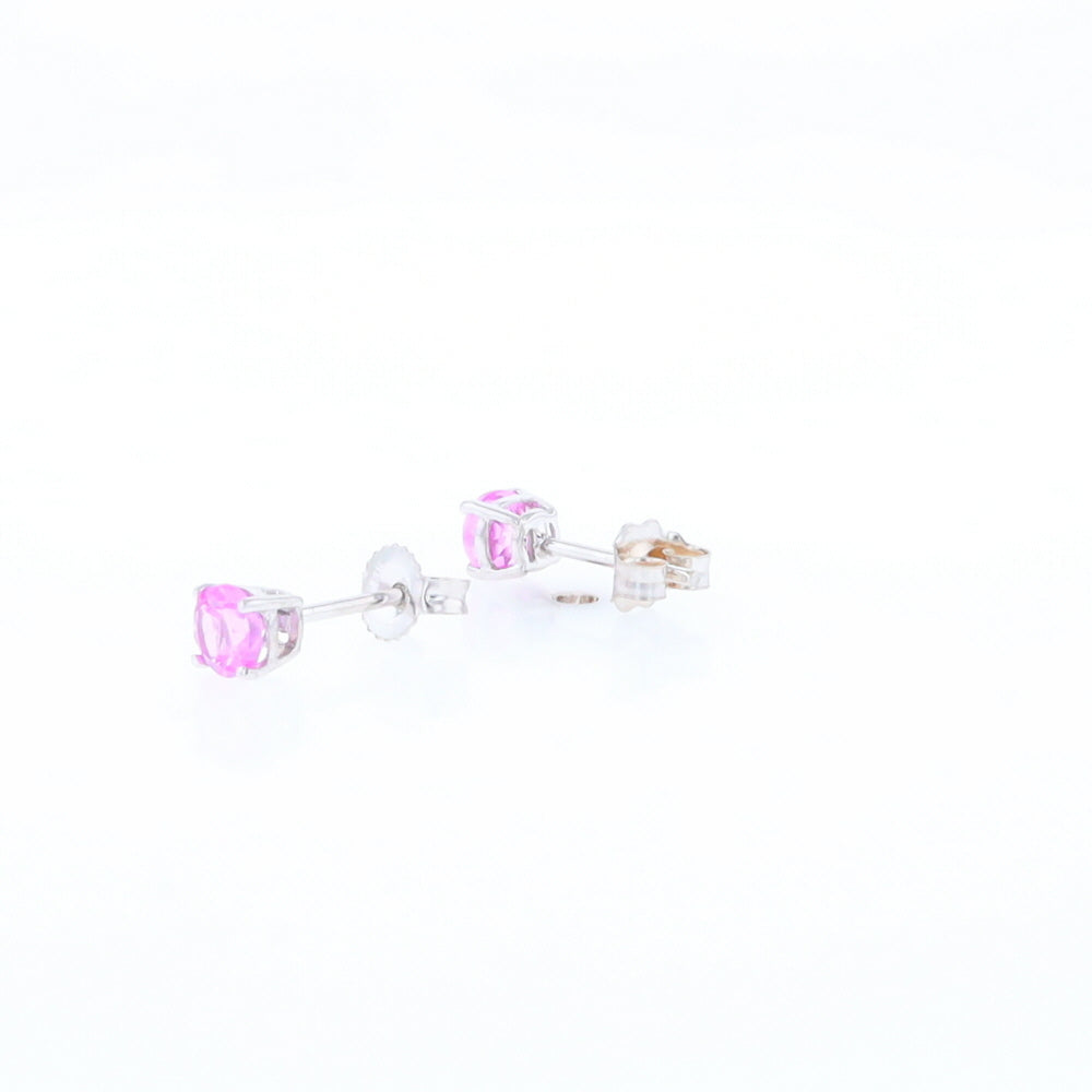 Pink Sapphire Stud Earrings