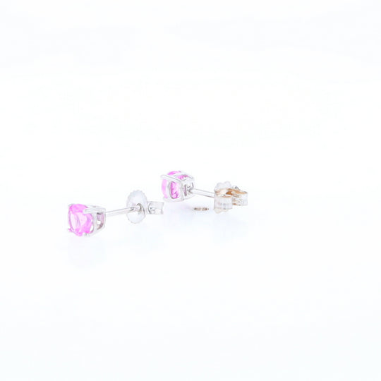 Pink Sapphire Stud Earrings
