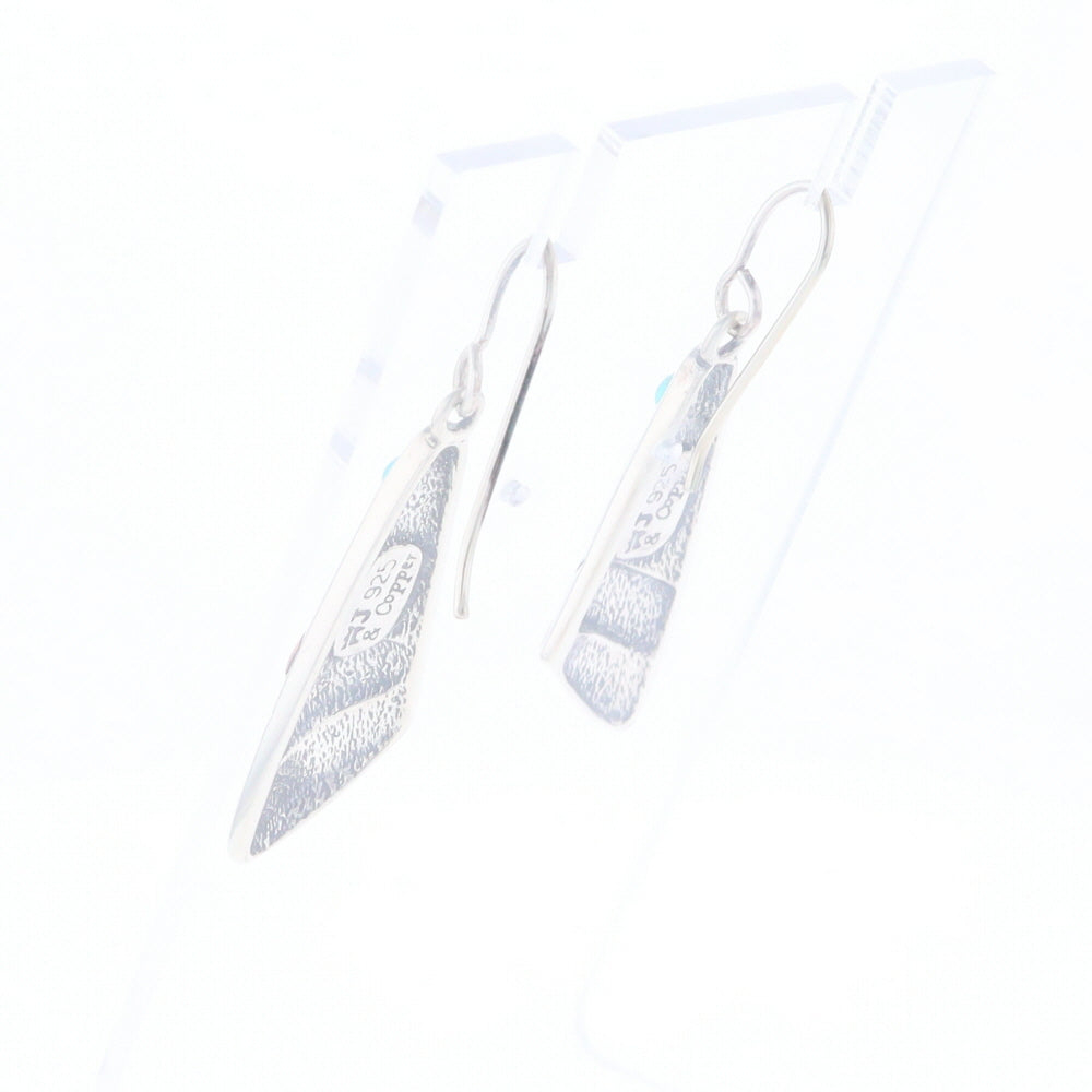 Native Triangle Turquoise Hook Earrings