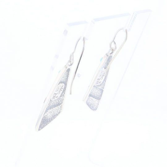 Native Triangle Turquoise Hook Earrings