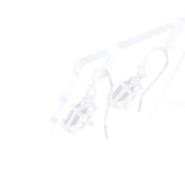 Emerald Cut Garnet Earrings