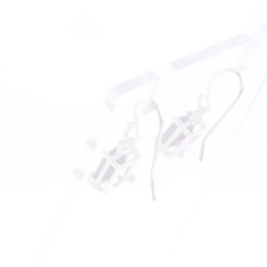 Emerald Cut Garnet Earrings