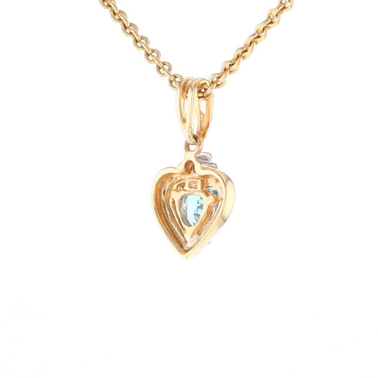 Blue Topaz Heart Pendant