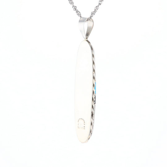 Multi Stone Inlaid Pendant