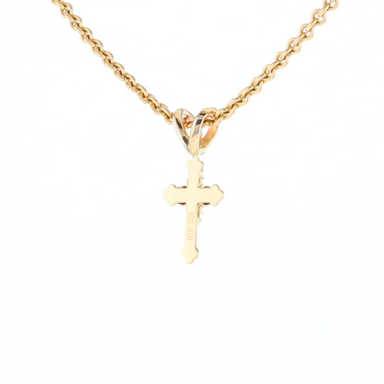 Black Hills Gold Diamond Cross Pendant