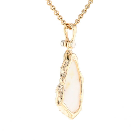 Gold Quartz Freeform Pendant  (G2)