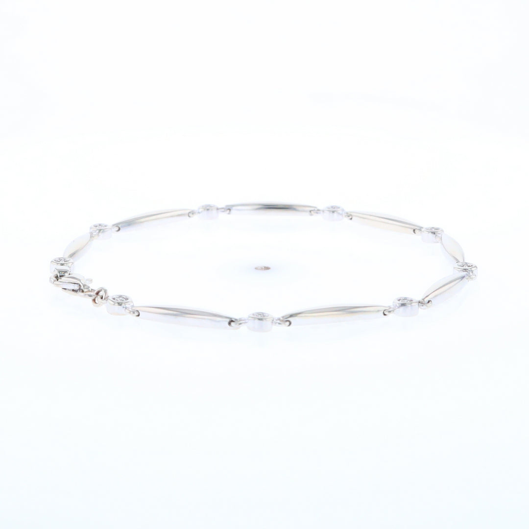 Elongated Link Diamond Bracelet