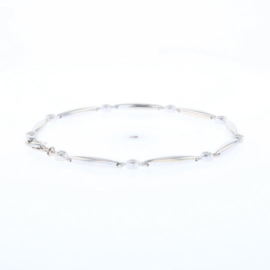 Elongated Link Diamond Bracelet