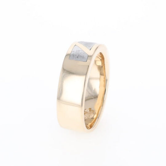 Meteorite Ring, 3 Section Inlaid Design