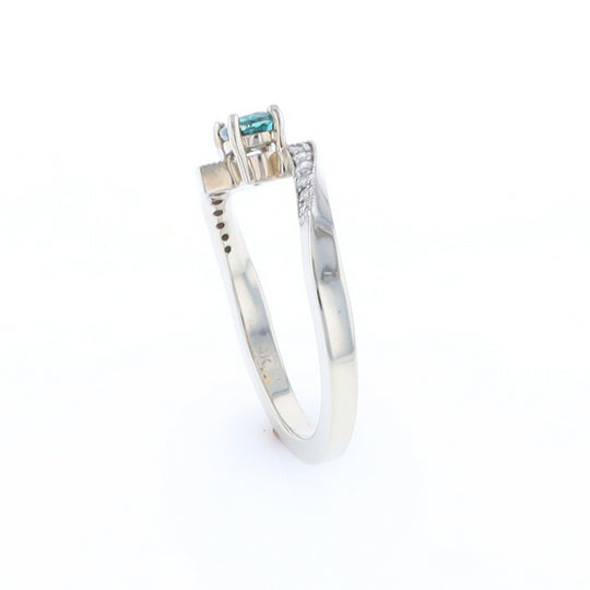 Alexandrite Twist Ring with Diamond Accents