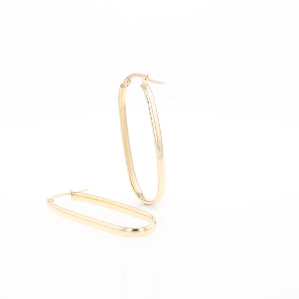 Flat Saddleback Hoop Earrings