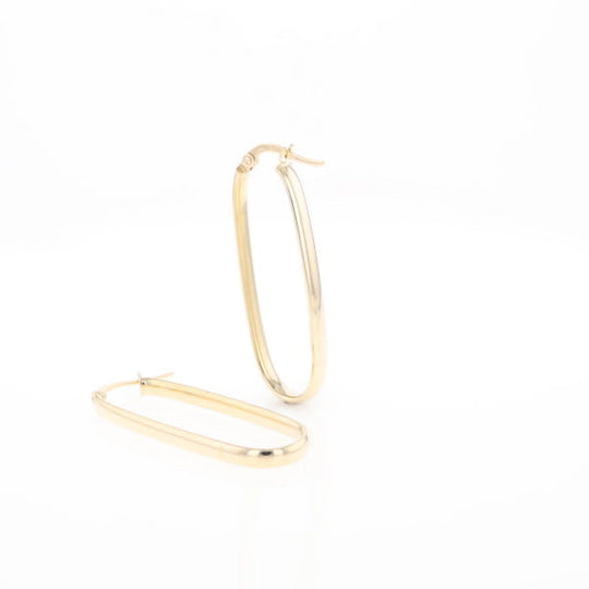 Flat Saddleback Hoop Earrings