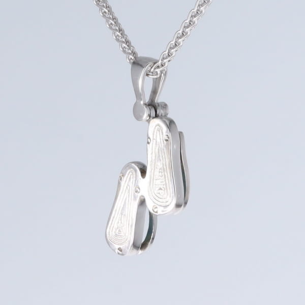 Opal Pendant Sandals Double Inlaid Design with .02ct Round Diamond