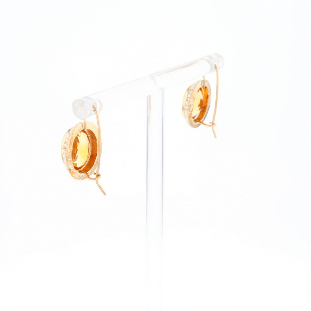 Citrine & Pearl Earrings