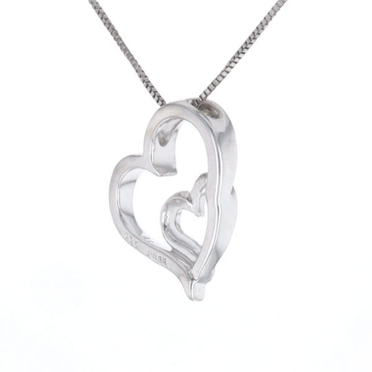 Double Heart Diamond Necklace