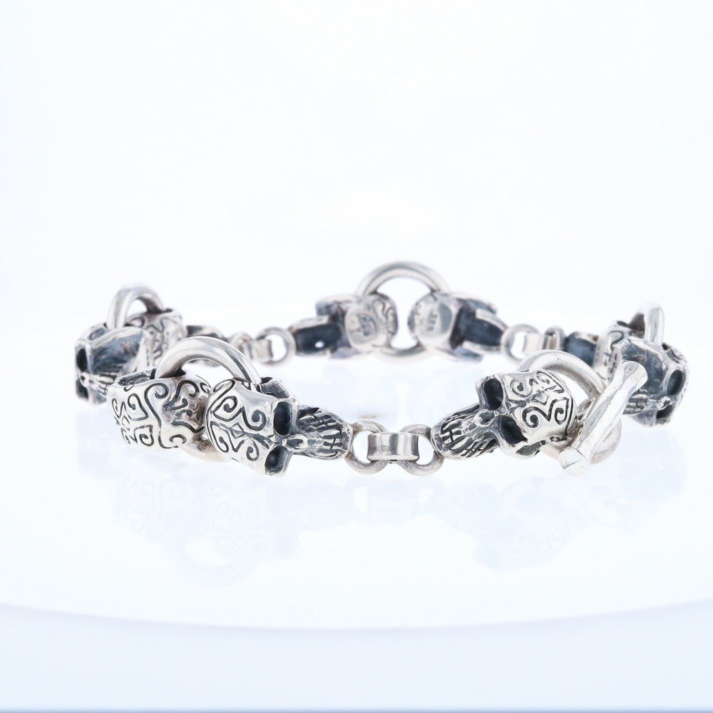 Silver Skull Bracelet