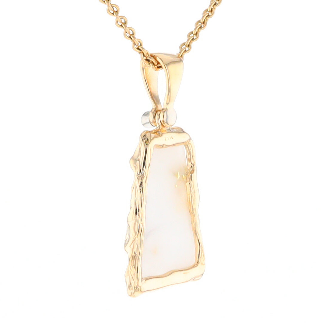 Gold Quartz Freeform Pendant  (G2)