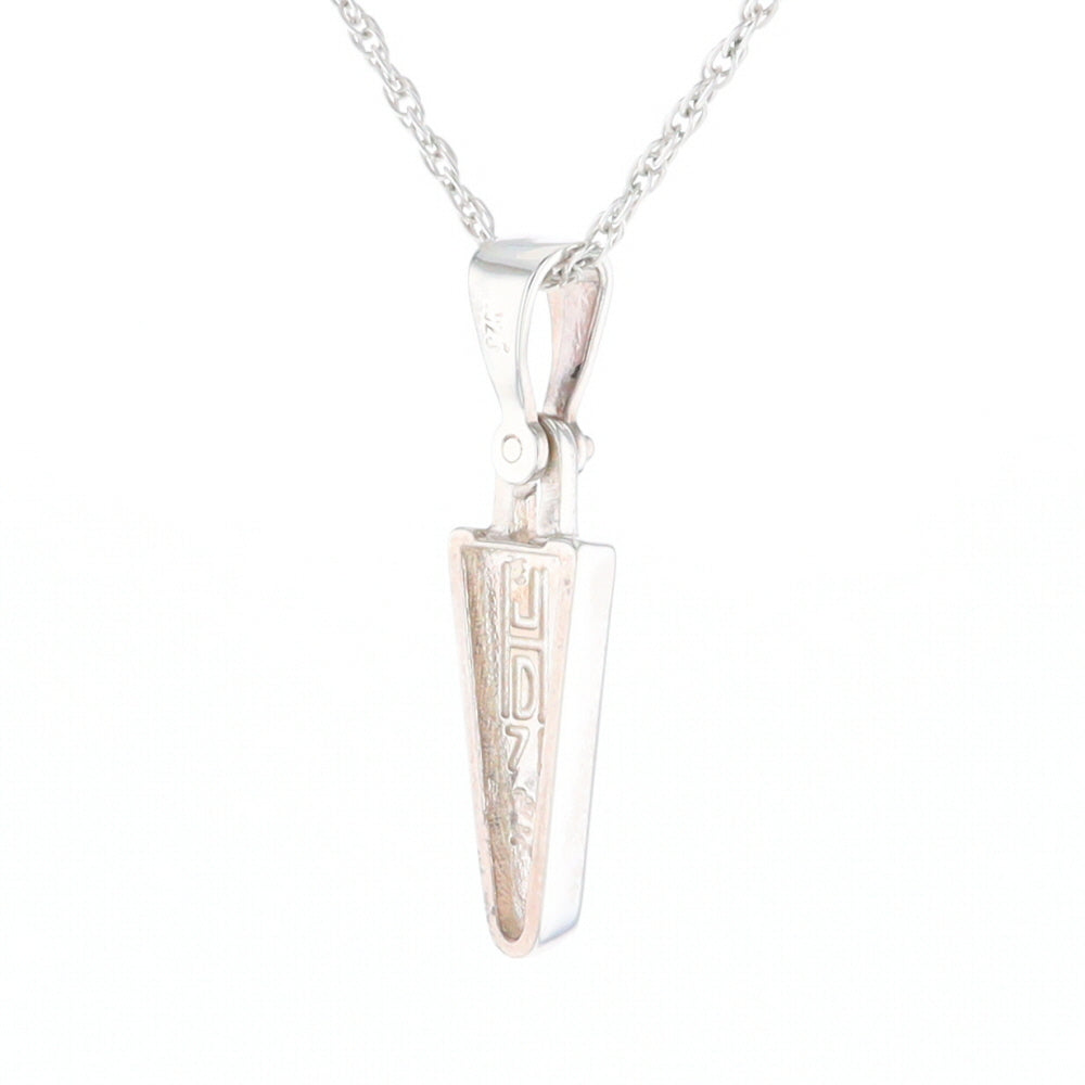 Gold Quartz Upside Down Triangle Pendant