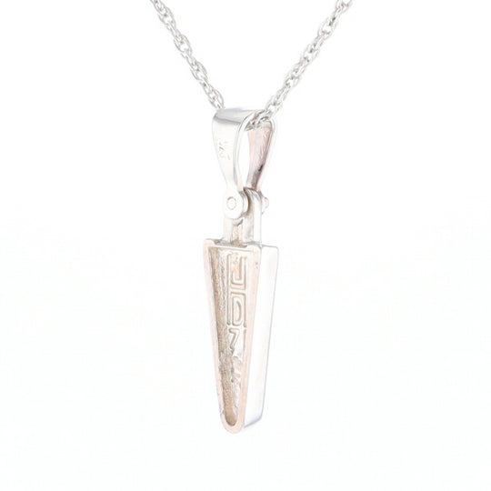 Gold Quartz Upside Down Triangle Pendant