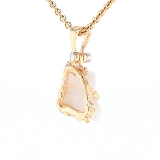 Rough Gold Quartz Freeform Pendant