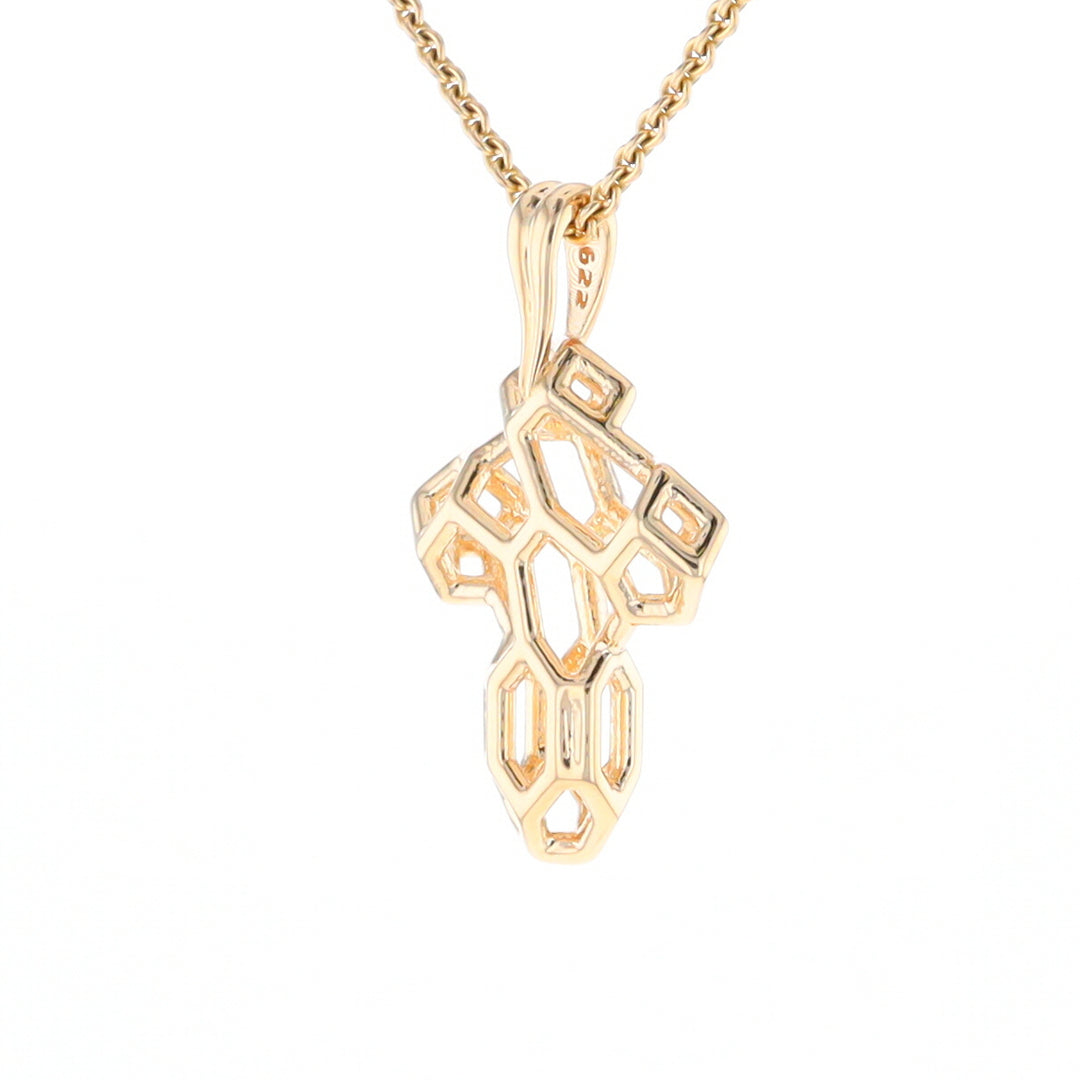 Small Voronoi Cross Pendant