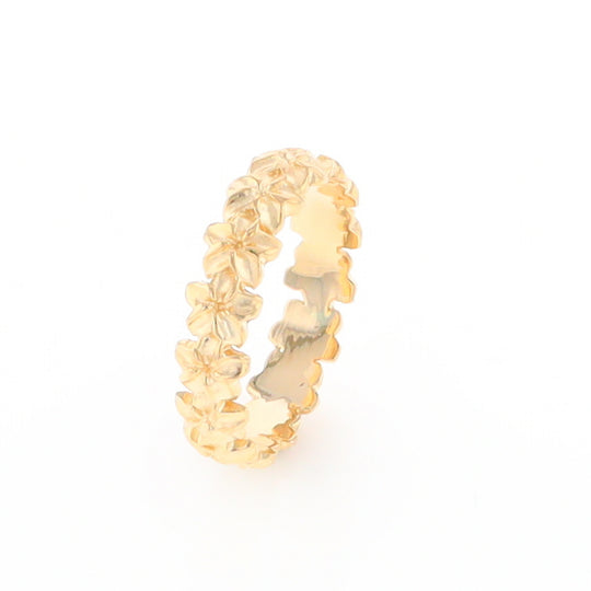 Gold Flower Eternity Ring