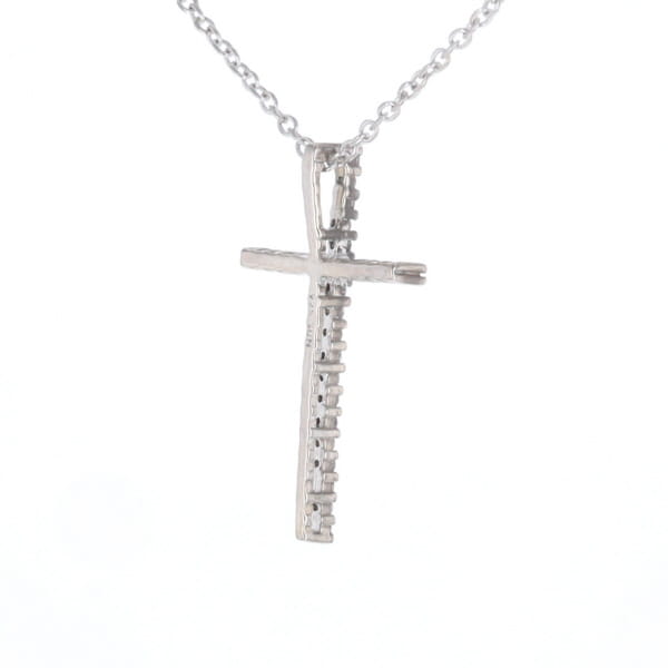 Thin Diamond Cross Necklace