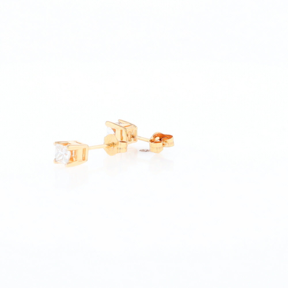 0.48ctw Princess Cut Diamond Studs