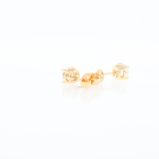 1.17ctw Round Brilliant Cut Diamond Stud Earrings
