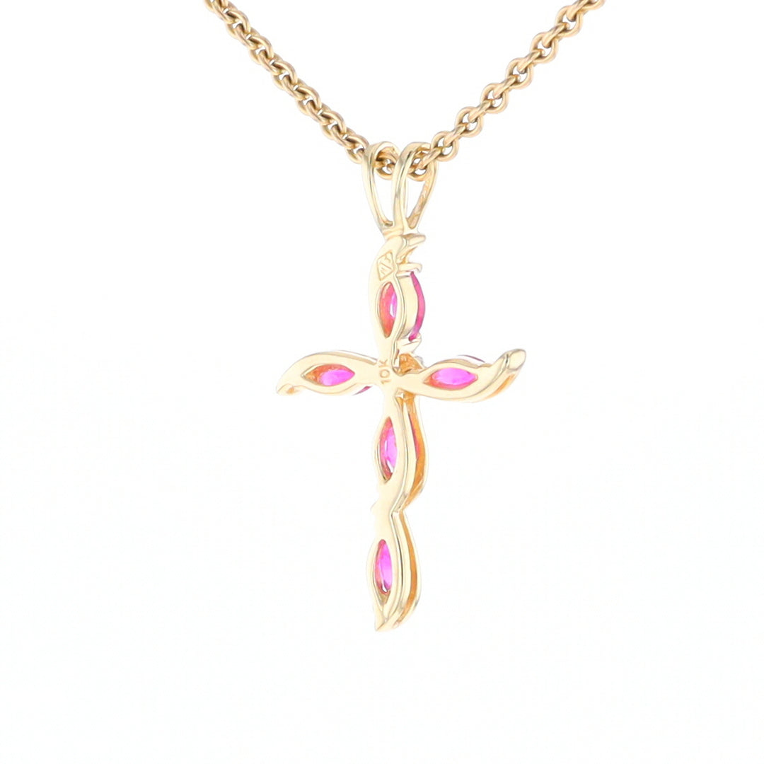 Marquise Ruby Cross