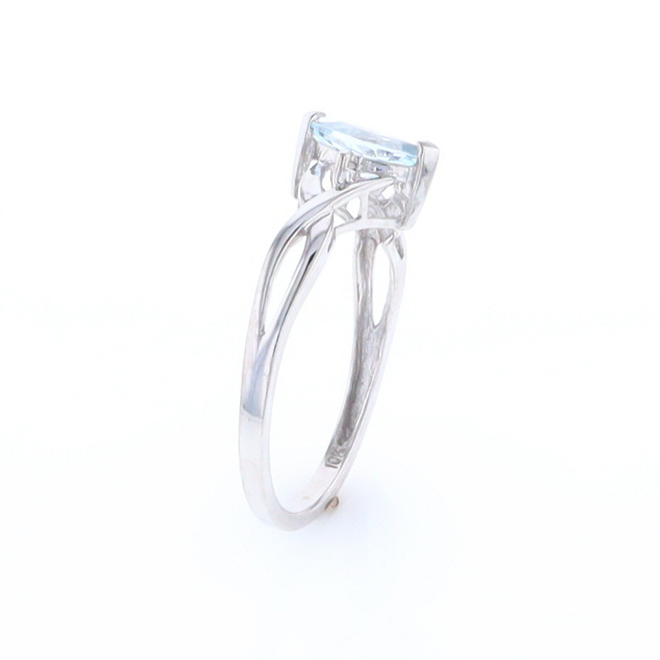 Marquise Blue Topaz Ring