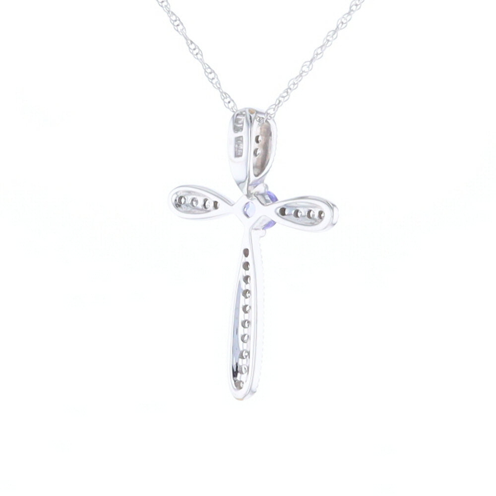 Tanzanite Cross Necklace