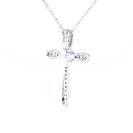 Tanzanite Cross Necklace