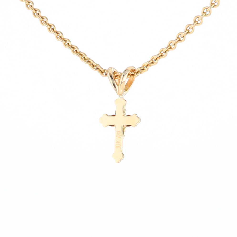 Black Hills Gold Diamond Cross Pendant