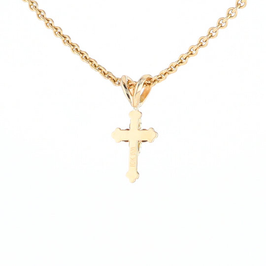 Black Hills Gold Diamond Cross Pendant