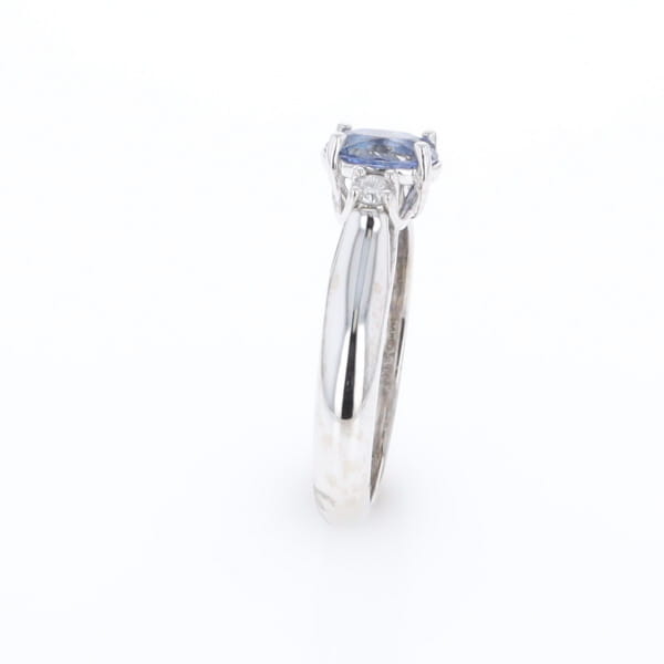 Ceylon Sapphire Three-Stone Trellis Ring