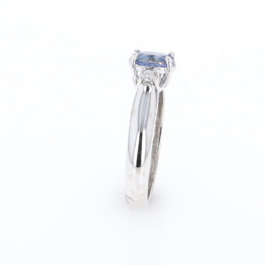 Ceylon Sapphire Three-Stone Trellis Ring