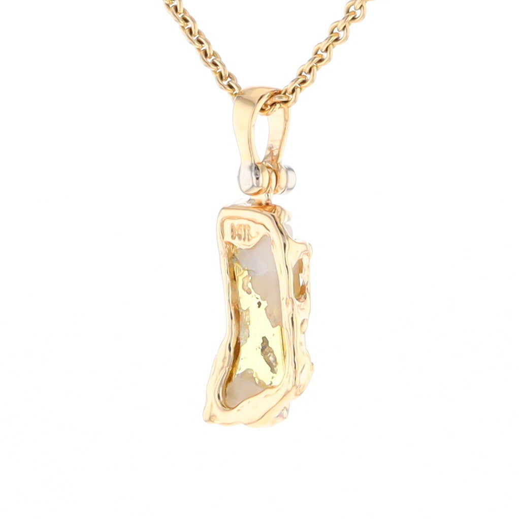 Gold Quartz Freeform Pendant (G2)