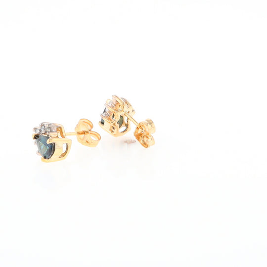 Pear Sapphire & Diamond Earrings