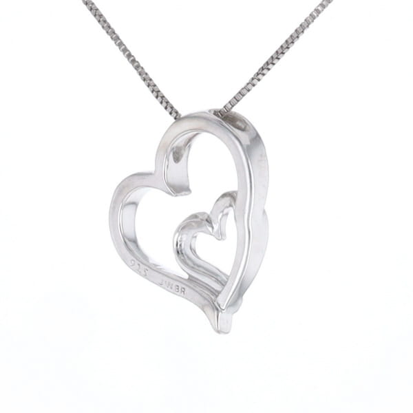 Double Heart Diamond Necklace