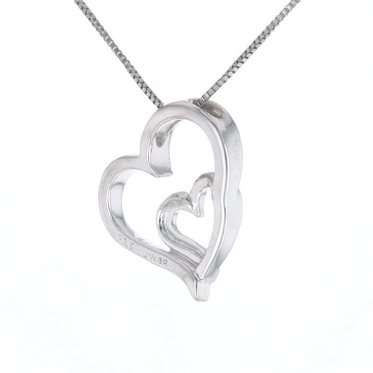 Double Heart Diamond Necklace