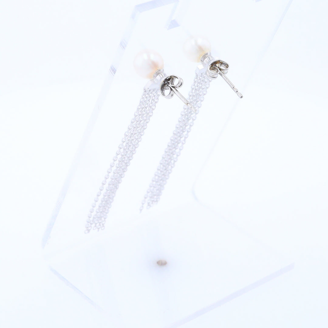 Tassel Chain Pearl Earrings