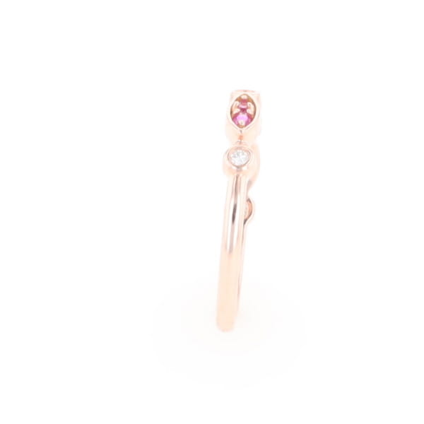 Pink Sapphire Simply Vintage Wedding Band